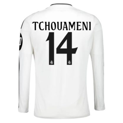 Köpa Real Madrid Hemmatröja 2024/25 Aurélien Tchouaméni 14 Långärmad