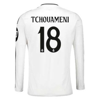 Köpa Real Madrid Hemmatröja 2024/25 Aurelien Tchouameni 18 Långärmad