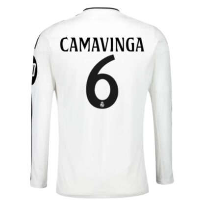 Köpa Real Madrid Hemmatröja 2024/25 Camavinga 6 Långärmad