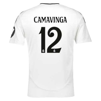 Köpa Real Madrid Hemmatröja 2024/25 Eduardo Camavinga 12 Kortärmad