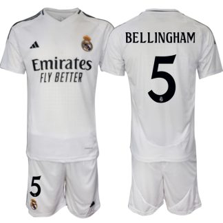 Köpa Real Madrid Hemmatröja 2024/25 Jude Bellingham 5 Kortärmad (+ Korta byxor)