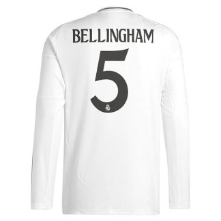 Köpa Real Madrid Hemmatröja 2024/25 Jude Bellingham 5 Långärmad