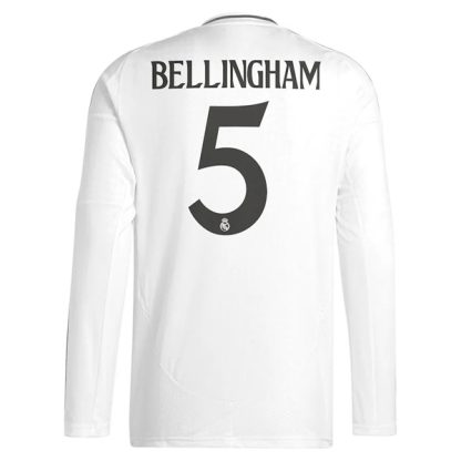 Köpa Real Madrid Hemmatröja 2024/25 Jude Bellingham 5 Långärmad