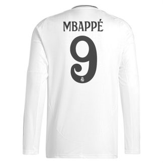 Köpa Real Madrid Hemmatröja 2024/25 Kylian Mbappé 9 Långärmad