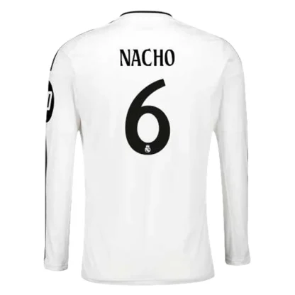 Köpa Real Madrid Hemmatröja 2024/25 Nacho 6 Långärmad