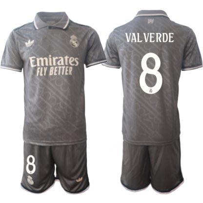 Köpa Real Madrid Tredjetröja 2024/25 Federico Valverde 8 Kortärmad (+ Korta byxor)