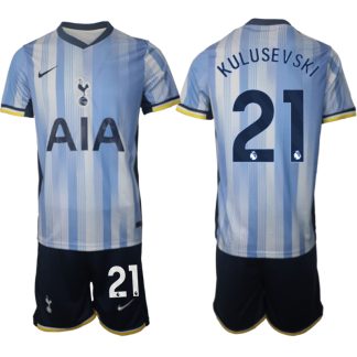 Köpa Tottenham Hotspur Bortatröja 2024/25 Dejan Kulusevski 21 Kortärmad (+ Korta byxor)