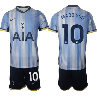 Köpa Tottenham Hotspur Bortatröja 2024/25 James Maddison 10 Kortärmad (+ Korta byxor)