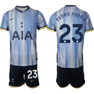 Köpa Tottenham Hotspur Bortatröja 2024/25 Pedro Porro 23 Kortärmad (+ Korta byxor)