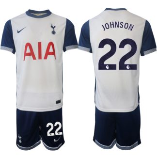 Köpa Tottenham Hotspur Hemmatröja 2024/25 Brennan Johnson 22 Kortärmad (+ Korta byxor)