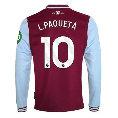 Köpa West Ham United Hemmatröja 2024/25 Lucas Paquetá 10 Långärmad