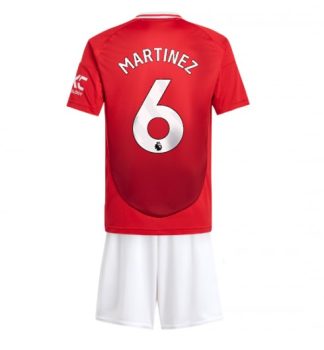 Köpa Billiga Barn Manchester United Hemmatröja 2024/25 Lisandro Martinez 6 Kortärmad (+ Korta byxor)