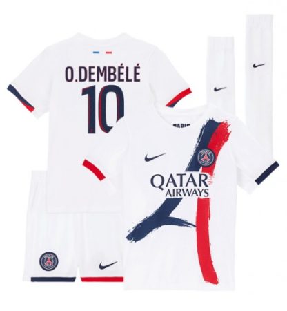 Köpa Billiga Barn Paris Saint-Germain Bortatröja 2024/25 Ousmane Dembele 10 Kortärmad (+ Korta byxor)