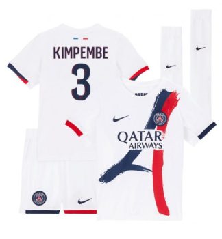 Köpa Billiga Barn Paris Saint-Germain Bortatröja 2024/25 Presnel Kimpembe 3 Kortärmad (+ Korta byxor)