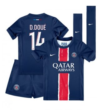 Köpa Billiga Barn Paris Saint-Germain Hemmatröja 2024/25 Desire Doue 14 Kortärmad (+ Korta byxor)