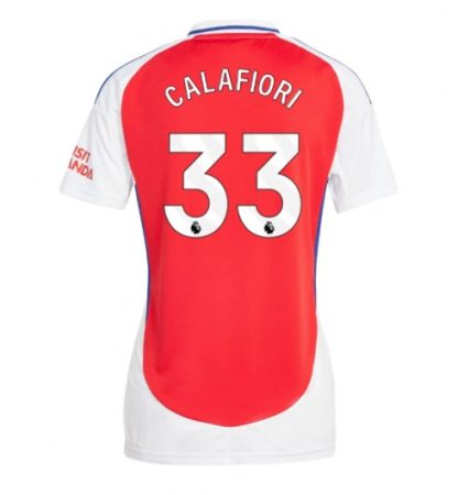 Köpa Billiga Dam Arsenal Hemmatröja 2024/25 Riccardo Calafiori 33 Kortärmad