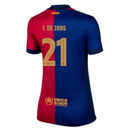 Köpa Billiga Dam FC Barcelona Hemmatröja 2024/25 Frenkie de Jong 21 Kortärmad