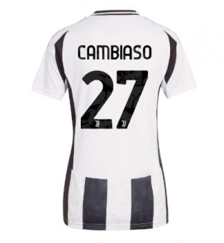 Köpa Billiga Dam Juventus Hemmatröja 2024/25 Andrea Cambiaso 27 Kortärmad