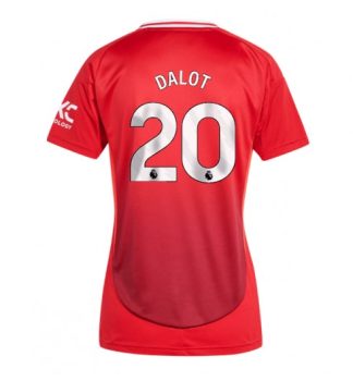 Köpa Billiga Dam Manchester United Hemmatröja 2024/25 Diogo Dalot 20 Kortärmad