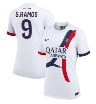 Köpa Billiga Dam Paris Saint-Germain Bortatröja 2024/25 Gonçalo Ramos 9 Kortärmad