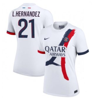 Köpa Billiga Dam Paris Saint-Germain Bortatröja 2024/25 Lucas Hernandez 21 Kortärmad