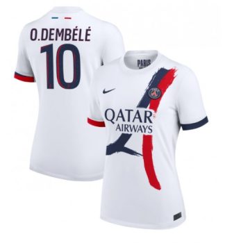 Köpa Billiga Dam Paris Saint-Germain Bortatröja 2024/25 Ousmane Dembele 10 Kortärmad