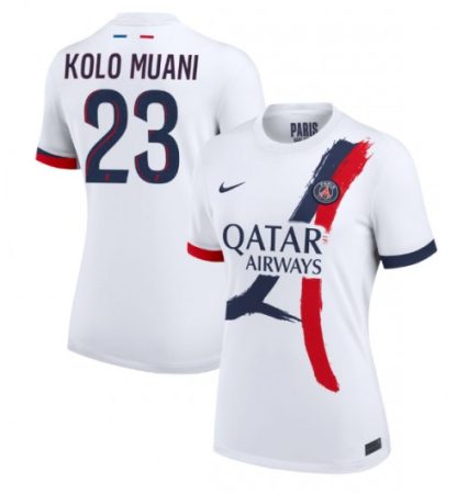 Köpa Billiga Dam Paris Saint-Germain Bortatröja 2024/25 Randal Kolo Muani 23 Kortärmad