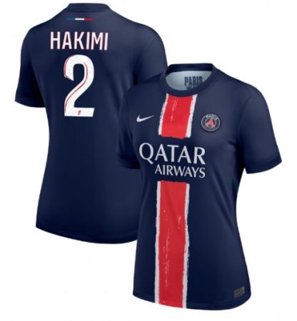 Köpa Billiga Dam Paris Saint-Germain Hemmatröja 2024/25 Achraf Hakimi 2 Kortärmad