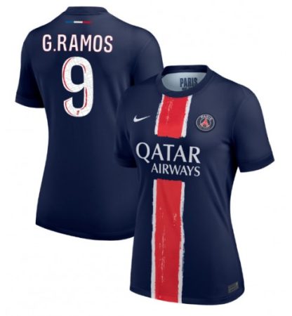 Köpa Billiga Dam Paris Saint-Germain Hemmatröja 2024/25 Gonçalo Ramos 9 Kortärmad