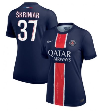 Köpa Billiga Dam Paris Saint-Germain Hemmatröja 2024/25 Milan Skriniar 37 Kortärmad