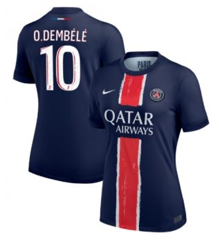 Köpa Billiga Dam Paris Saint-Germain Hemmatröja 2024/25 Ousmane Dembele 10 Kortärmad