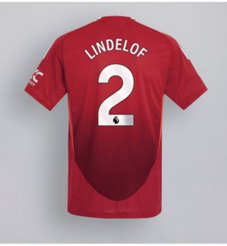 Köpa Billiga Manchester United Hemmatröja 2024/25 Victor Lindelof 2 Kortärmad