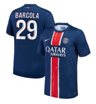 Köpa Billiga Paris Saint-Germain Hemmatröja 2024/25 Bradley Barcola 29 Kortärmad