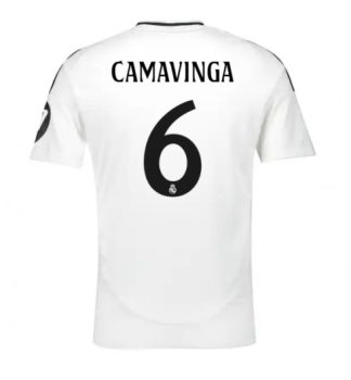 Köpa Billiga Real Madrid Hemmatröja 2024/25 Eduardo Camavinga 6 Kortärmad