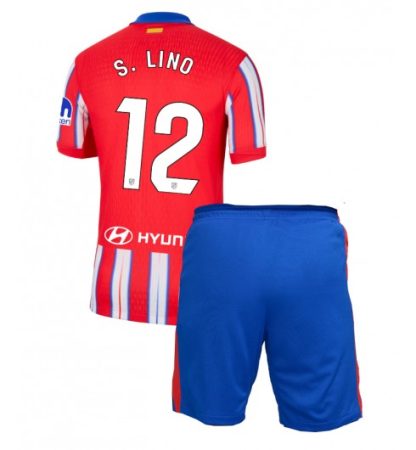 Köpa Barn Atlético Madrid Hemmatröja 2024/25 Samuel Lino 12 Kortärmad (+ Korta byxor)