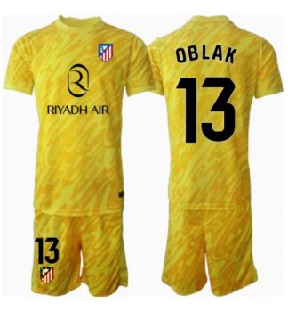 Köpa Barn Atlético Madrid Målvakt Tredjetröja 2024/25 Jan Oblak 13 Kortärmad (+ Korta byxor)