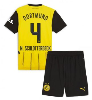 Köpa Billiga Barn Borussia Dortmund Hemmatröja 2024/25 Nico Schlotterbeck 4 Kortärmad (+ Korta byxor)