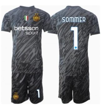 Köpa Billiga Barn Inter Milan Målvakt Tredjetröja 2024/25 Yann Sommer 1 Kortärmad (+ Korta byxor)