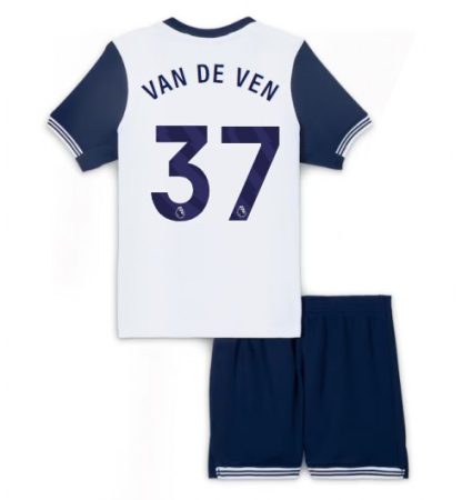 Köpa Billiga Barn Tottenham Hotspur Hemmatröja 2024/25 Micky van de Ven 37 Kortärmad (+ Korta byxor)