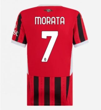 Köpa Billiga Dam AC Milan Hemmatröja 2024/25 Alvaro Morata 7 Kortärmad