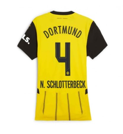 Köpa Billiga Dam Borussia Dortmund Hemmatröja 2024/25 Nico Schlotterbeck 4 Kortärmad