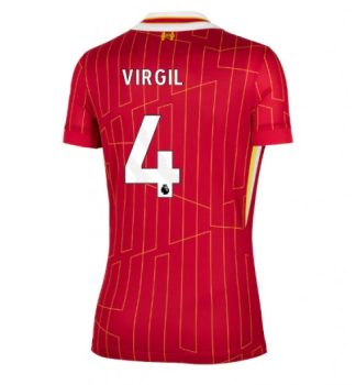 Köpa Billiga Dam Liverpool Hemmatröja 2024/25 Virgil van Dijk 4 Kortärmad