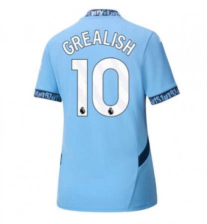 Köpa Billiga Dam Manchester City Hemmatröja 2024/25 Jack Grealish 10 Kortärmad