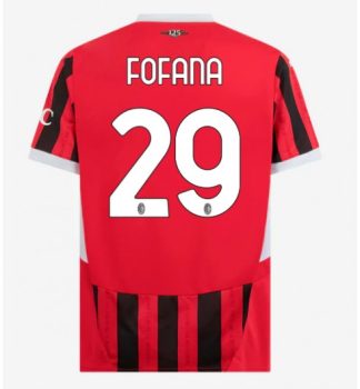 Köpa Billiga Herr AC Milan Hemmatröja 2024/25 Youssouf Fofana 29 Kortärmad