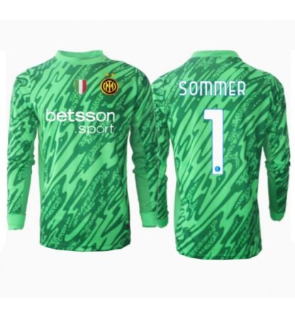 Köpa Billiga Herr Inter Milan Målvakt Hemmatröja 2024/25 Yann Sommer 1 Långärmad