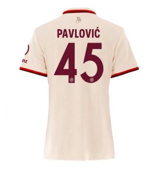 Köpa Dam Bayern München Tredjetröja 2024/25 Aleksandar Pavlovic 45 Kortärmad