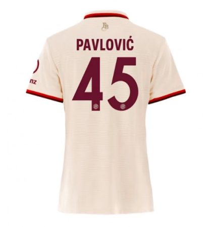 Köpa Dam Bayern München Tredjetröja 2024/25 Aleksandar Pavlovic 45 Kortärmad