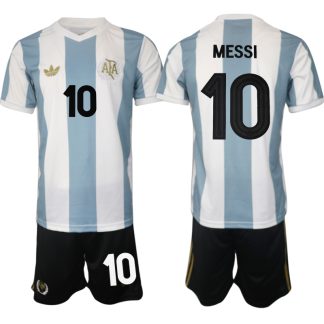 Argentina landslagströja för 50-årsjubileum Hemmatröja 2025-26 Lionel Messi 10 Kortärmad (+ Korta byxor)