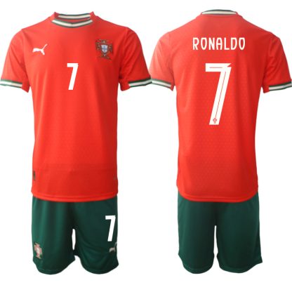 Köpa Fotbollströjor För Herr Portugal Hemmatröja 2025/26 Cristiano Ronaldo 7 Kortärmad (+ Korta byxor)