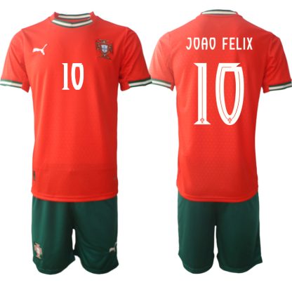 Köpa Fotbollströjor För Herr Portugal Hemmatröja 2025/26 Joao Felix 10 Kortärmad (+ Korta byxor)